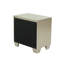 Table de chevet contemporaine 2 tiroirs en argent