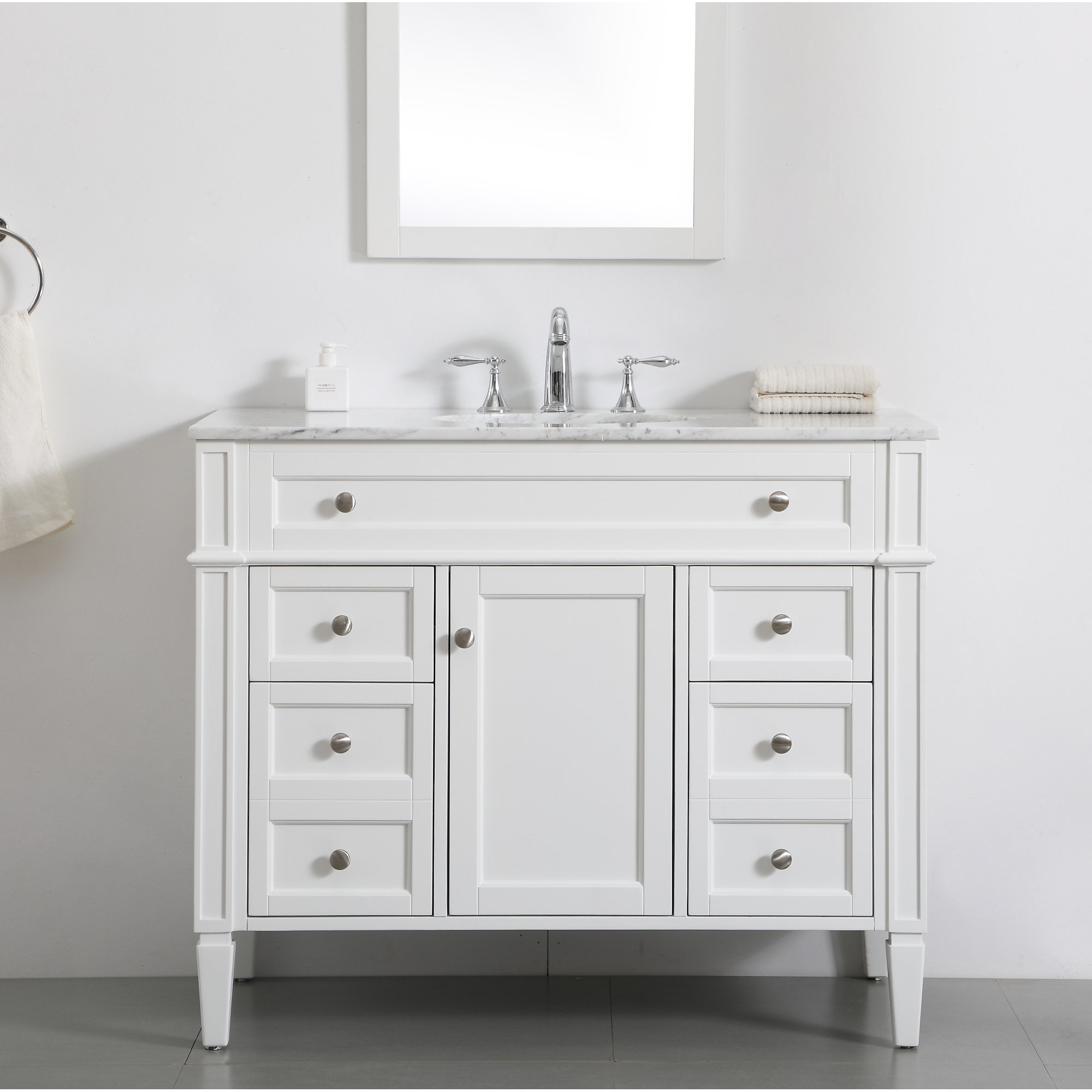 Rivers 42'' Single Bathroom Vanity, White