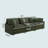 Modular Deep Seat Sectional Sofa with 4 Pillows | Modern Space-Saving Couch for Living Room, Bedroom & Apartments-106802365-106802364-106802367