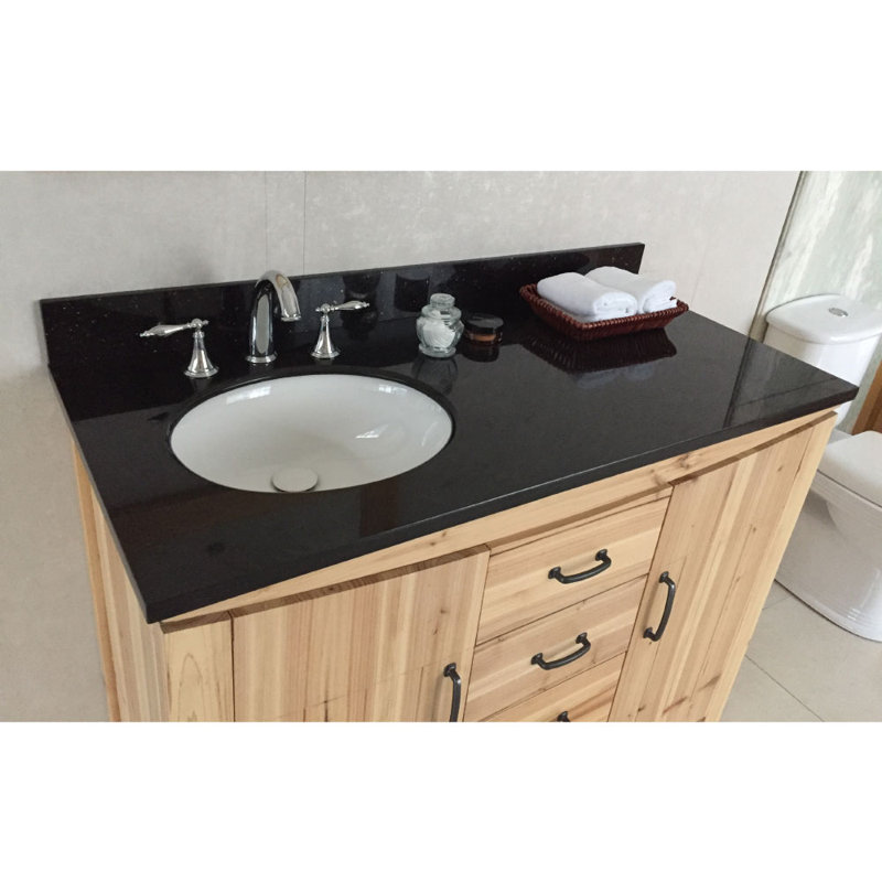 Ensemble de meuble-lavabo simple 48 po Ishani, Noir