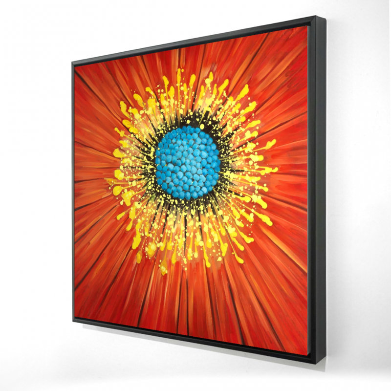 " Closeup On A Red Flower "