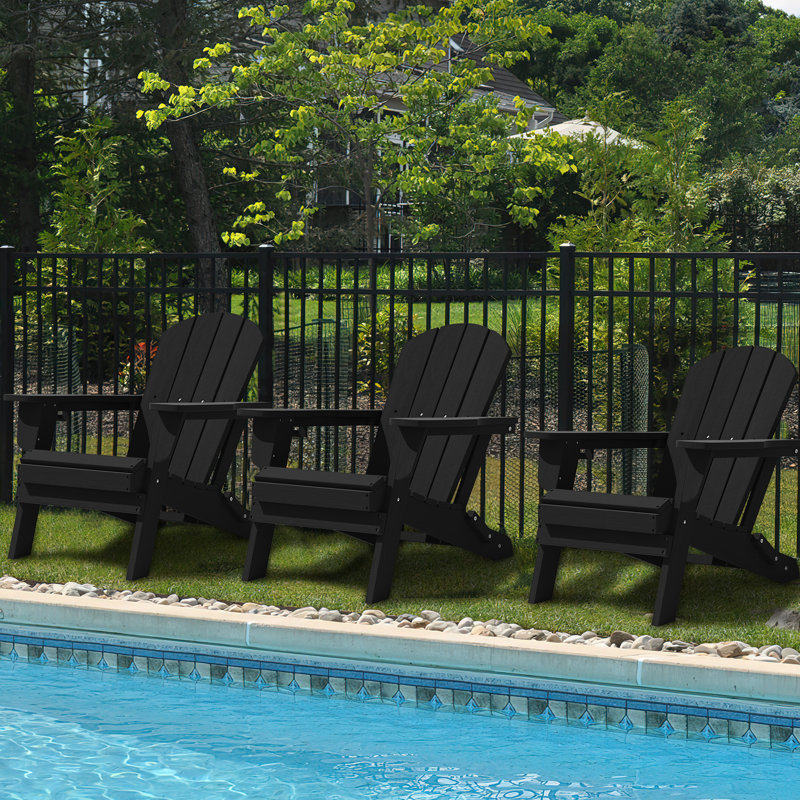 Chaise Adirondack bleu marine, Noir, noir, noir, noir