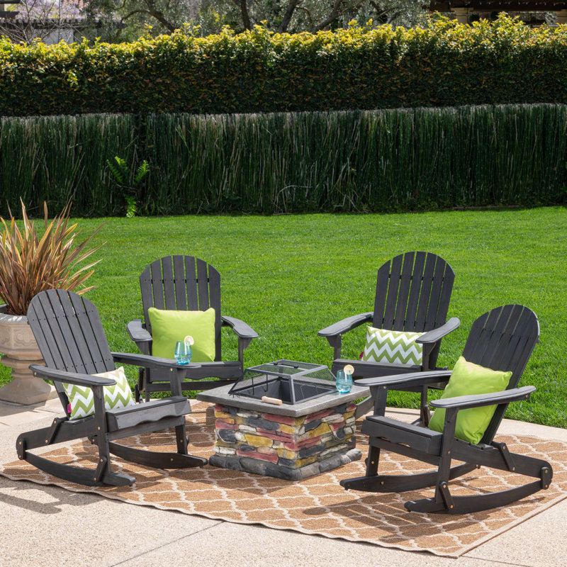 Billie 4 - Person Patio Conversation Set, Dark Gray