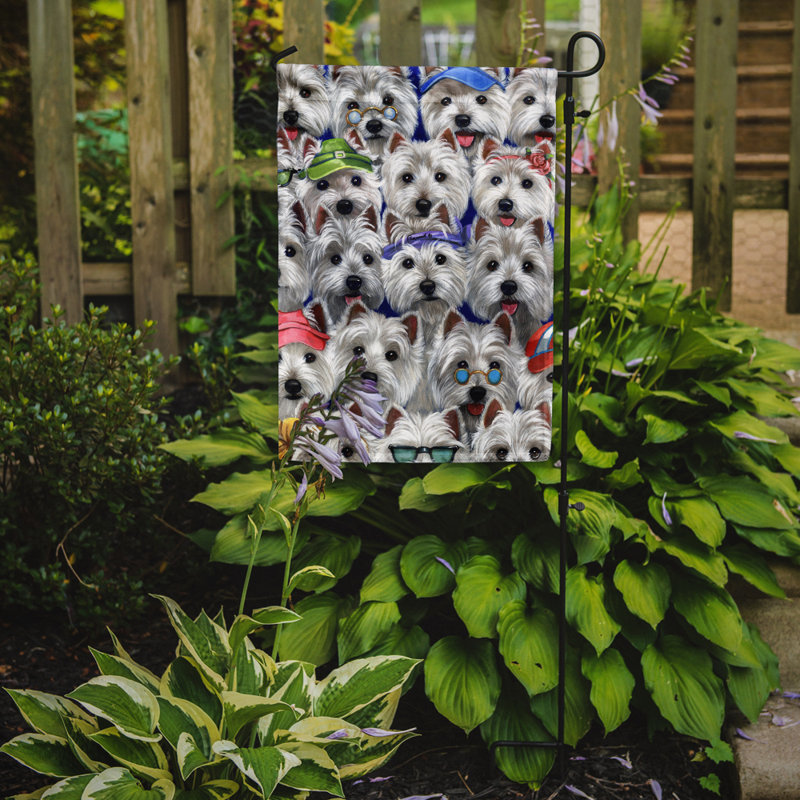 Drapeau de jardin en polyester à 2 côtés Graziello Bichon Frise Do It Better 1 x 0,11 pi, Westie plusieurs visages