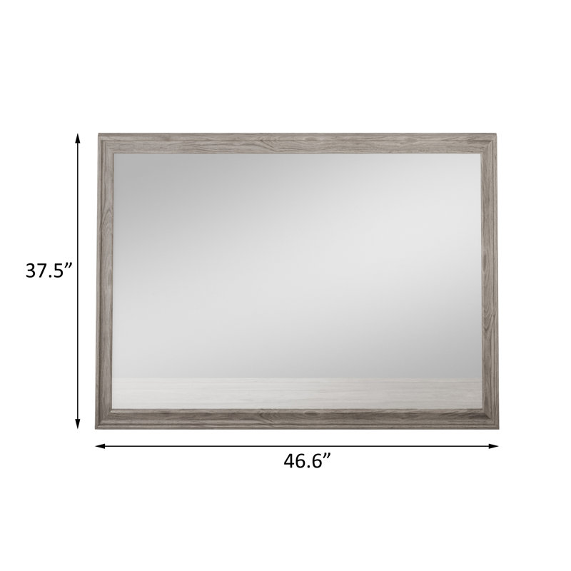 Miroir rectangulaire pour commode brun