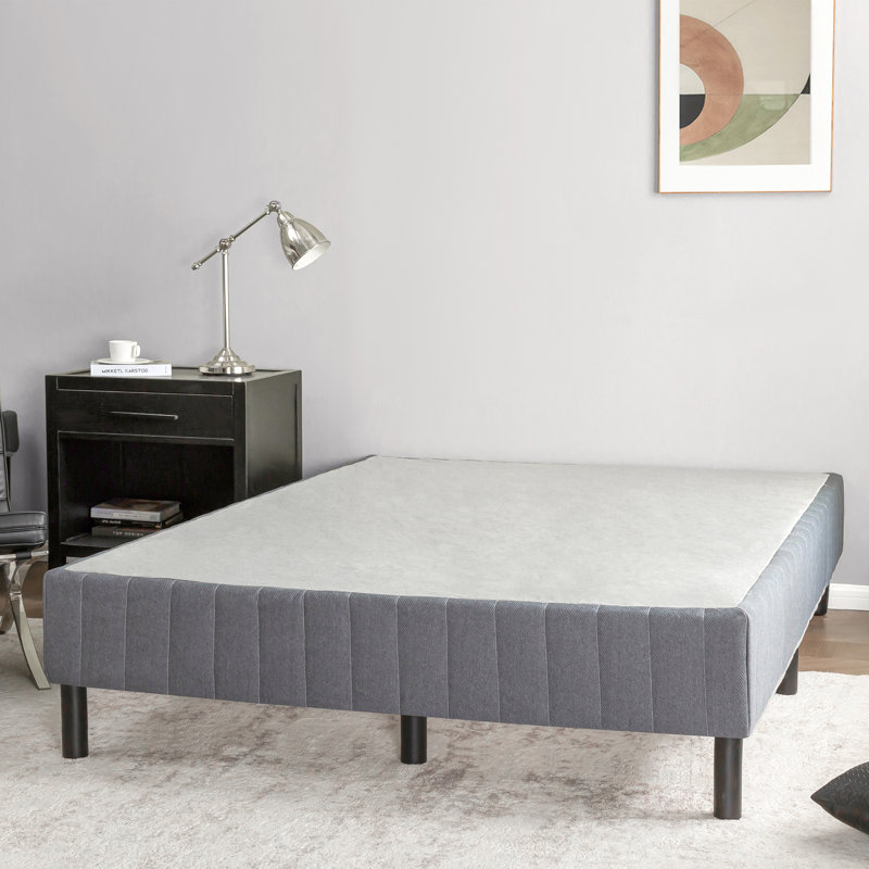 Sommier en métal avec housse et pieds - Plusieurs profils - Sleep by Wayfair ™, Profil haut (16 po), Très grand lit