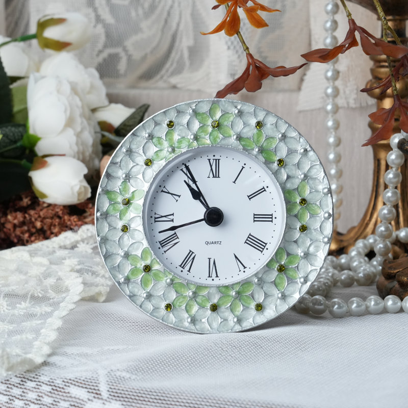 Horloge de bureau ronde 3,74 po