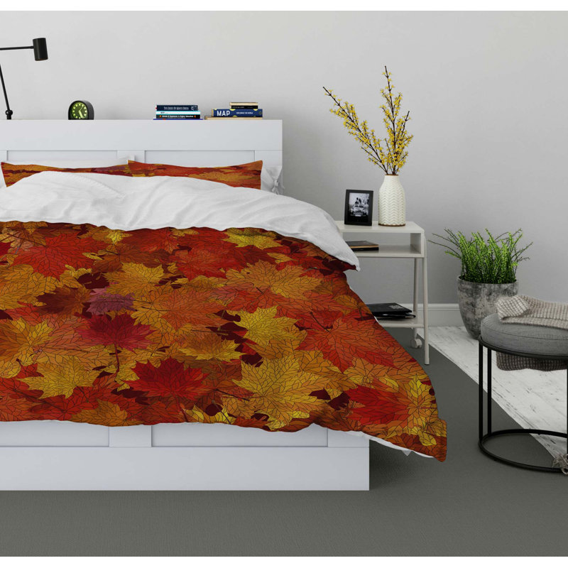 Autumn Winter Polyester Twill Duvet Cover, King Duvet Cover + 2 Pillow Cases