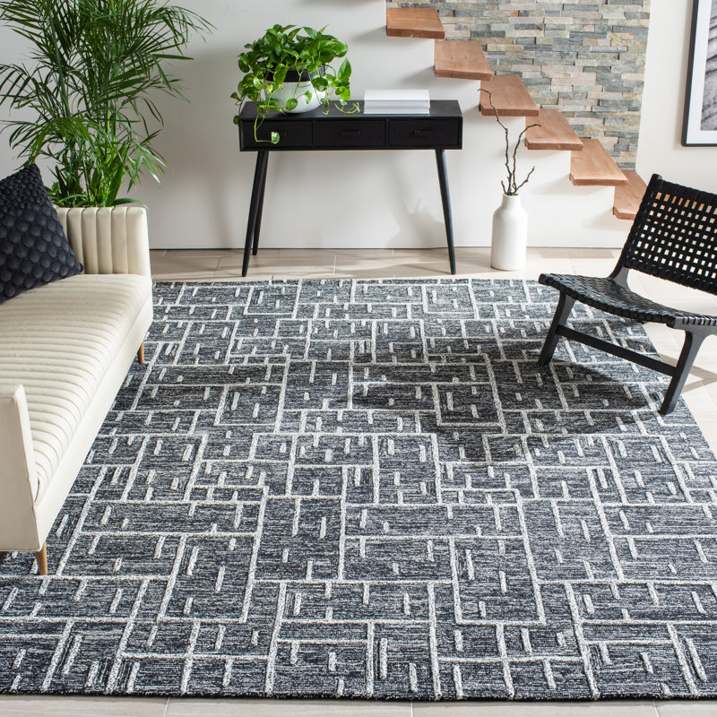 Willowood Hand Tufted Wool Geometric Rug, Rectangle 6' x 9'
