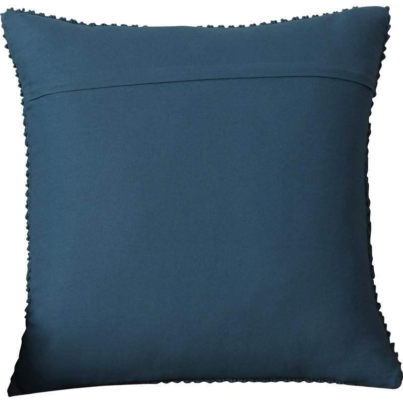 Mansel Textured Throw Pillow, Peacock Blue, 20"W x 20"H x 3"D, Polyester