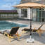 39,33 lb Base de parasol autoportante avec roues, blanc-158440392