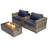 Dustie Fully Assembled 2 Person Seating Group With Firepit And Sunbrella Cushions-973675359