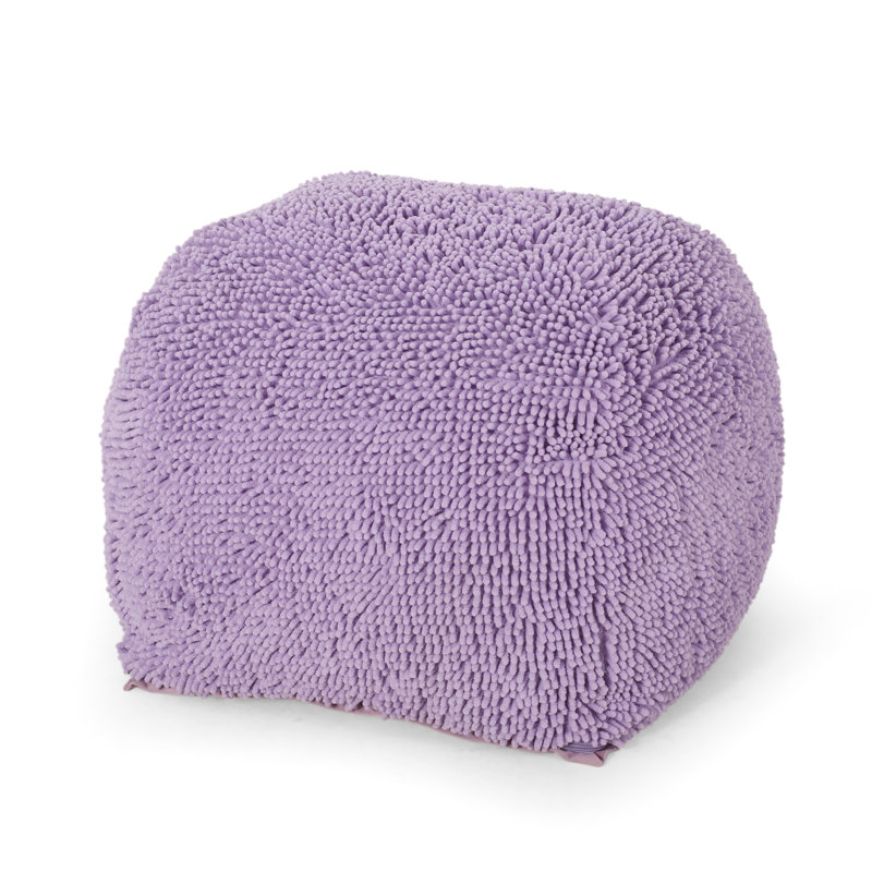 Pouf carré en microfibre lavande Spongy, Lavande