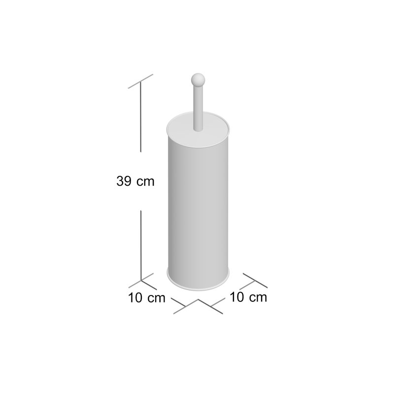 Free-Standing Toilet Brush & Holder, Stainless Steel