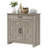 HOMCOM Farmhouse Sideboard Buffet Cabinet, Barn Door Coffee Bar Cabinet with Drawer and Adjustable Shelf, Kitchen Cabinet for Living Room, Entryway, Stone -1465315473