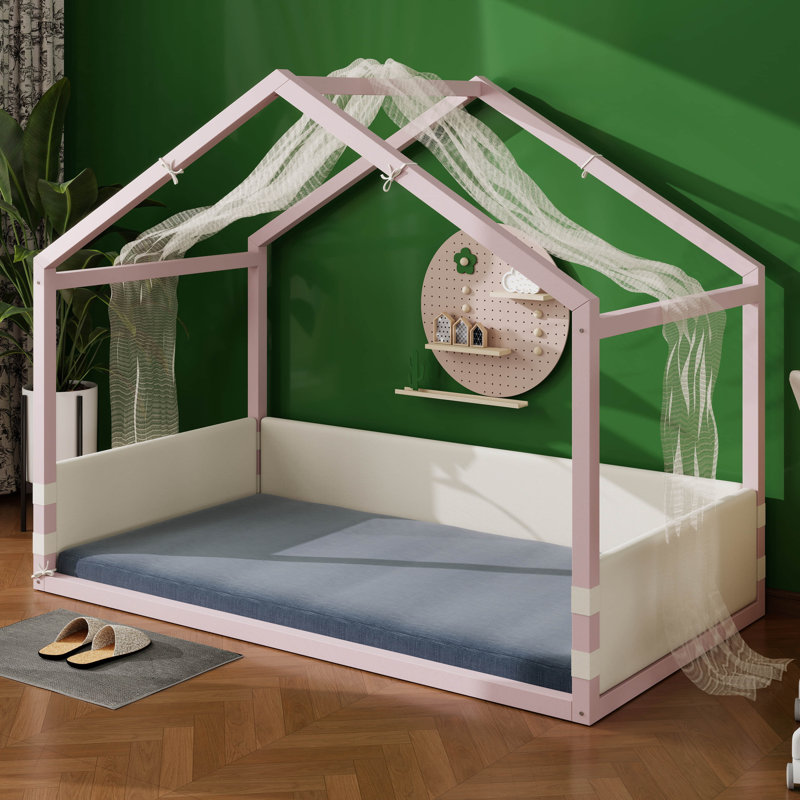 Upholstered Bed, Pink