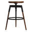 Tabouret pivotant en bois massif Melra