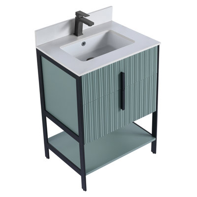 Meuble-lavabo moderne avec plateau en pierre Serenity