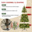 Arbre de Noël complet en PVC pré-éclairé, lumières DEL et base en métal-2022373179