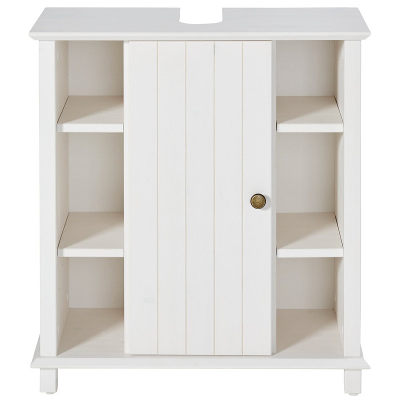 Raab Solid Wood Freestanding Bathroom Cabinet, White