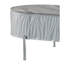 Table basse polyvalente ultrabrillante grise avec plateau rond et fonction de rangement