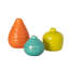 Ensemble de vases en céramique - 3 petits vases, décoration rustique, maisons de campagne modernes; Multicolore, tablette idéale, décoration de table, bibliothèque, manteau de cheminée