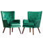71cm W Modern Solid Wood Armchair & Accent Chair with Velvet Upholstery for Living Room -1962754136