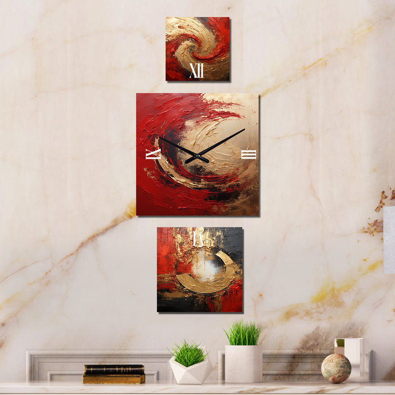 Jelaya - Abstract Spirals Oversized Modern Clock