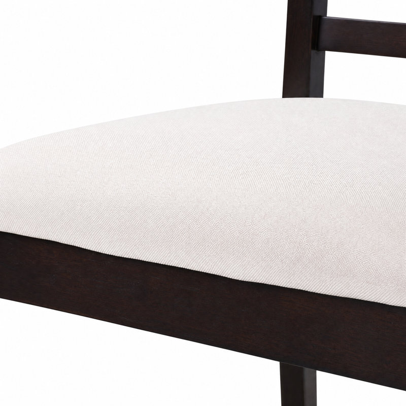 Chaises de salle à manger rembourrées Comfort, ensemble moderne en bois d'hévéa pour la cuisine