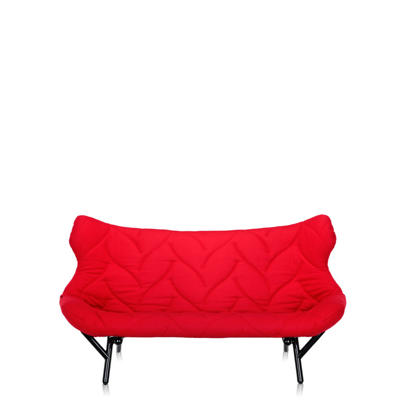 Foliage Loveseat, Black, Pink Velvet