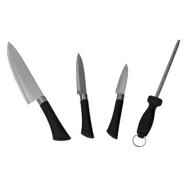 Home Basics 4 Piece Stainless Steel Assorted Knife Set