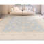 Tapis unique en laine noué à la main de haute qualité de 9 pi 9 po x 13 pi 1 po bleu / ivoire / gris