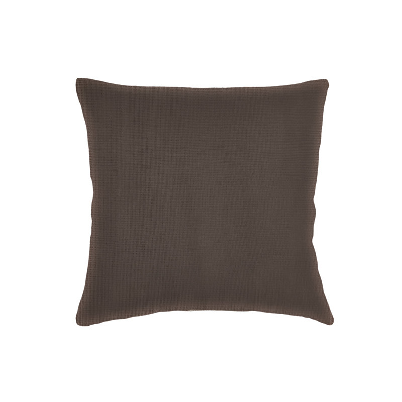 Oreiller en lin brun doux cacao 20x20, Cocoa Brown