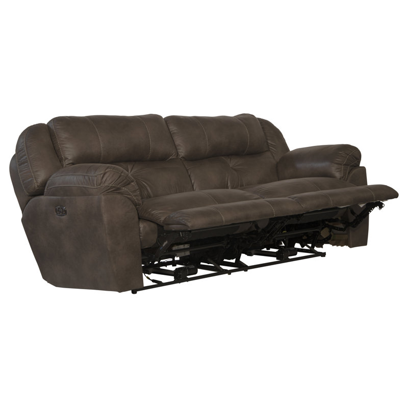 Chavers 90" Pillow Top Arm Reclining Sofa, Brown, Yes