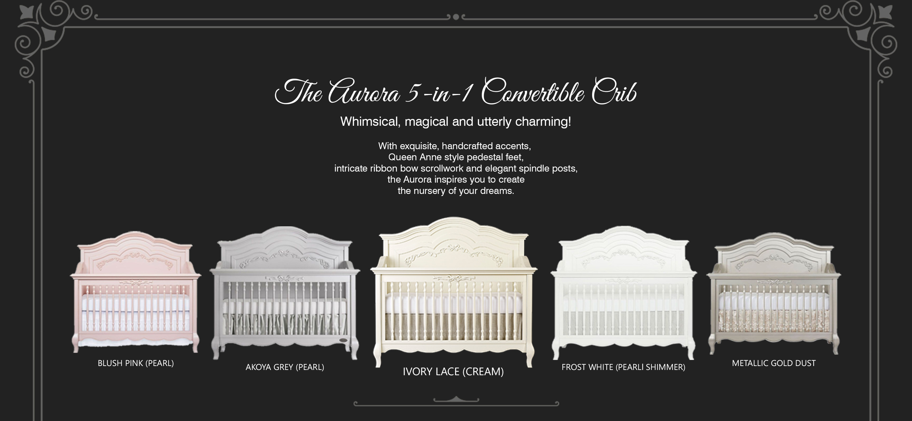 Evolur aurora 5 in 1 convertible crib frost on sale