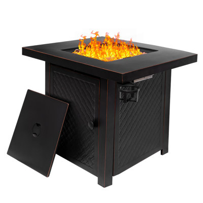 32x24 Inch Propane Fire Pit Table For Patio Garden, Outdoor Gas Fire Pit