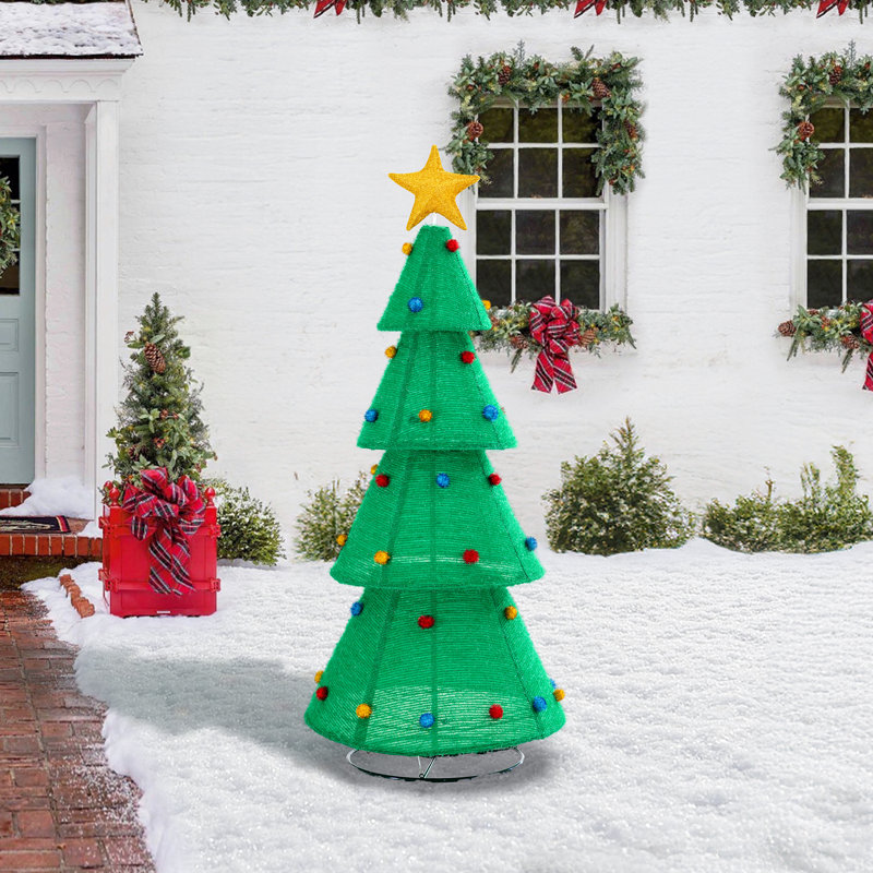 Sunjoy 77 in. Christmas Lighted Holiday Tree