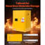 Flammable Cabinet, 23.2 x 18.1 x 35.4 Inch, 13 Gallon Flammable Storage Cabinet with Adjustable Shelf, Cold-Rolled and Galvanized Steel Fire Cabinets, for Commercial Industrial Home Use, Yellow
