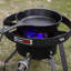 Poêle au propane Outermust 85 000 Btu, brûleur au propane simple robuste avec régulateur de 10 psi et trous en fonte tressée