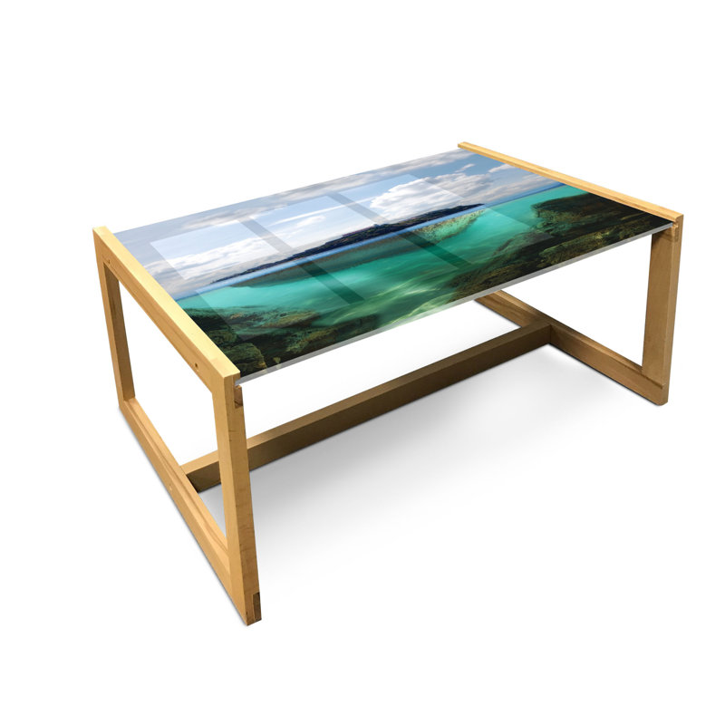 Jamyra Trestle Coffee Table, 40cm H x 91cm W x 62cm D
