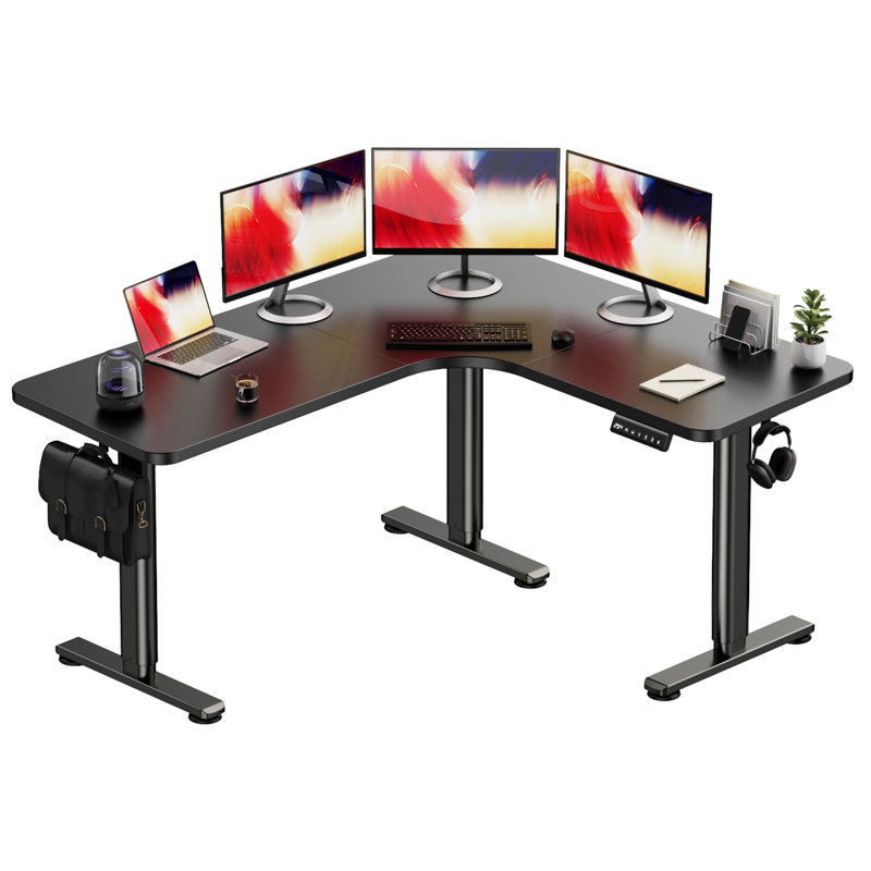 SIAGO L-Shaped Adjustable Standing Desk - 75 X 63 Inch, Adjustable Corner Standing Desk With - View #2