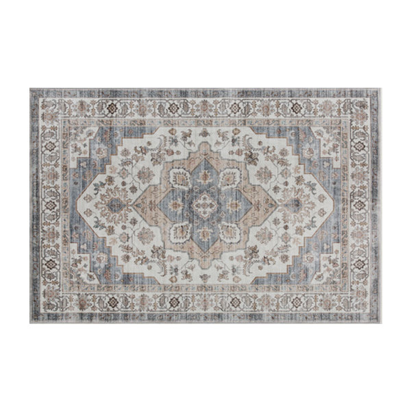 4' x 6' Vintage Style Flannel Faux Fur Area Rug, Soft Non-Slip Washable Rug, Rectangle 4' x 6'