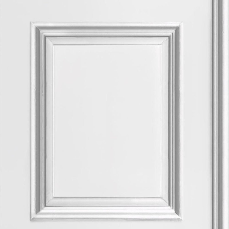 Wood Effect Wallpaper Wooden Panel Frame Realistic Modern Debona White