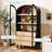 Holzhauer Modern Arched Glass Bookcase With Cabinet-2103385608