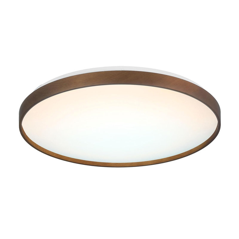 Geza LED Flush Mount, Walnut
