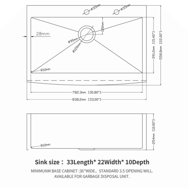 Dimensions du produit