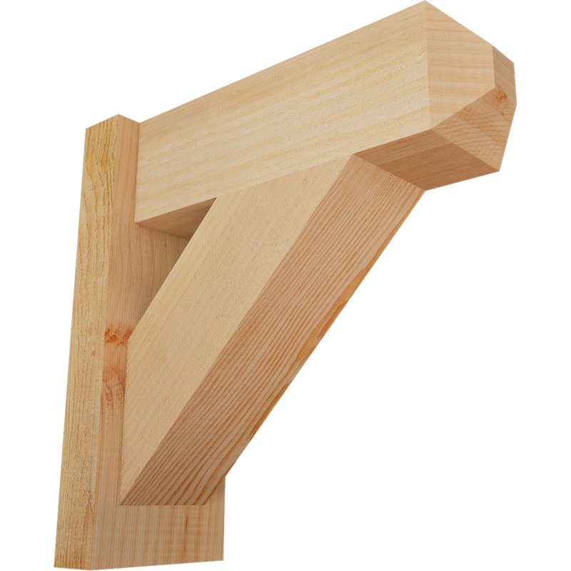 Artisan traditionnel en bois rustique, Sapin Douglas de 6 po (sciage brut), P 16 po x H 16 po