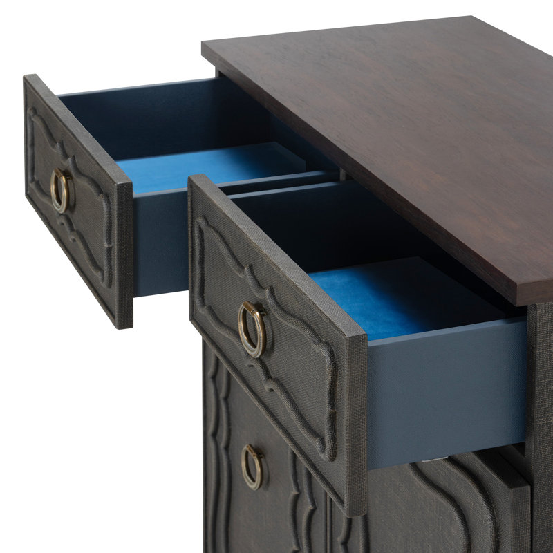 Hibiscus Hall Chest, Indigo, Seal Brown