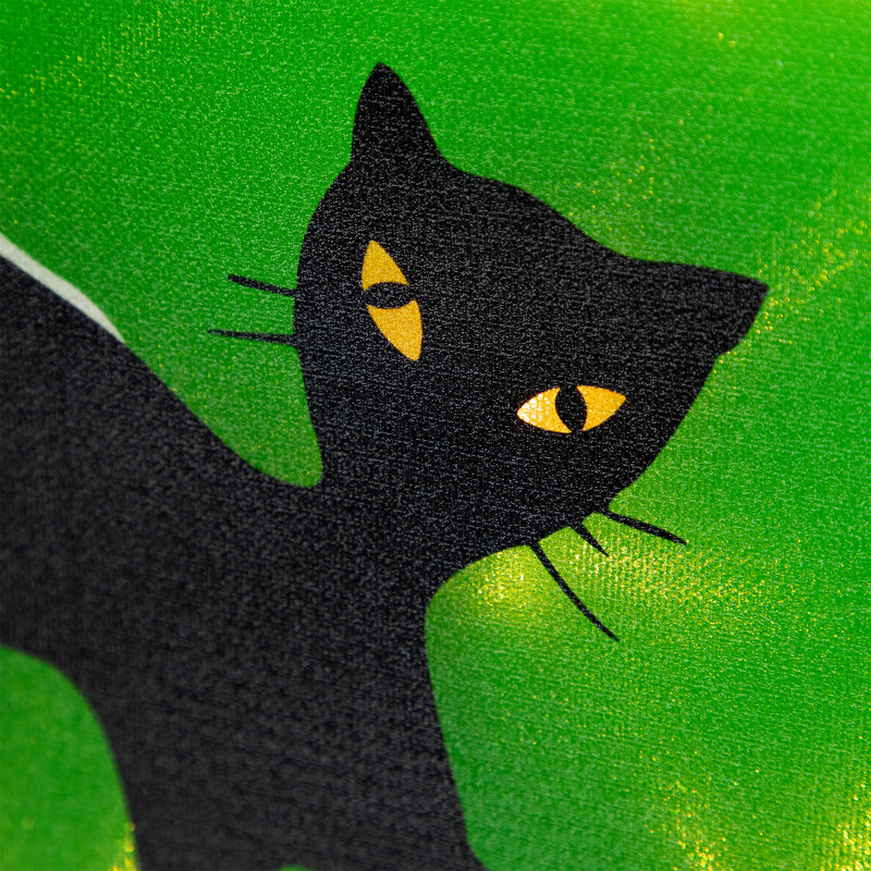 Silhouette de fenêtre 13,75 po chat noir illuminé