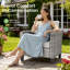Chaises d'extérieur en osier 2 places Allcot pour 2 personnes avec coussins confortables-422975214